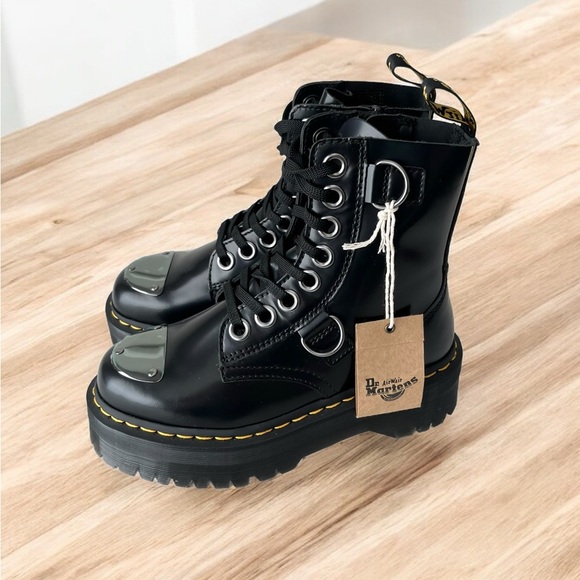 NEW Dr Martens Jadon Alt platform Moto boots black 7 - Picture 2 of 15